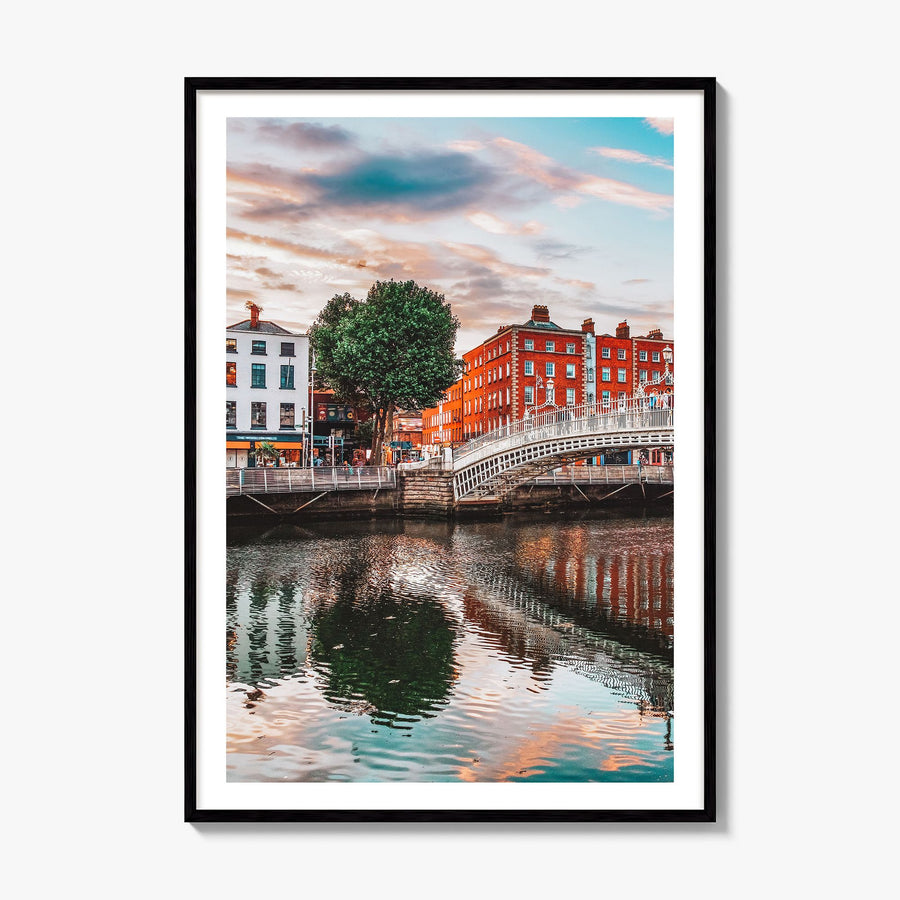 Dublin Photo Poster, framed poster mockup, white border