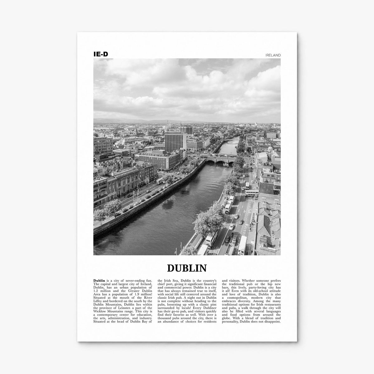Dublin Newspaper No 2 Poster, print only (unframed)