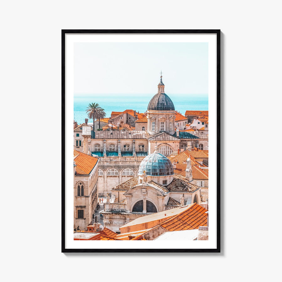 Dubrovnik colorful photo poster of Croatia – vertical wall art, unframed print shown in interior mockup