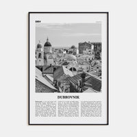 Dubrovnik Poster None / 8x12 in Nbourhood Travel B&W Poster