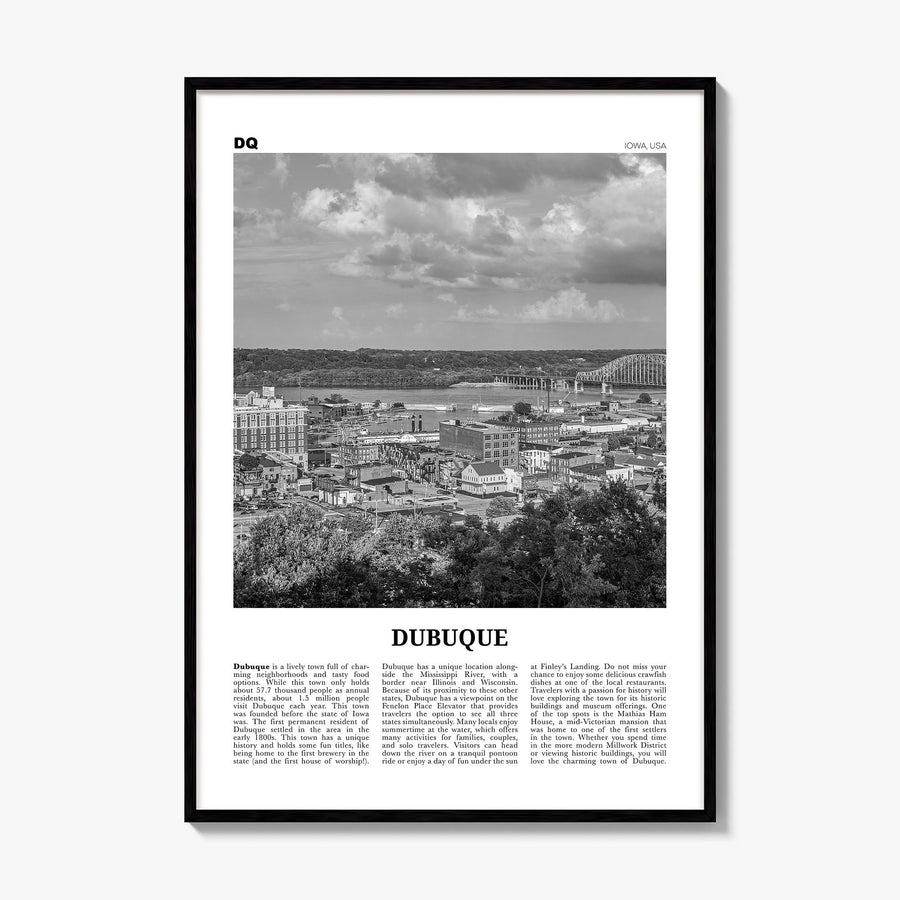 Dubuque Newspaper Poster, framed poster mockup