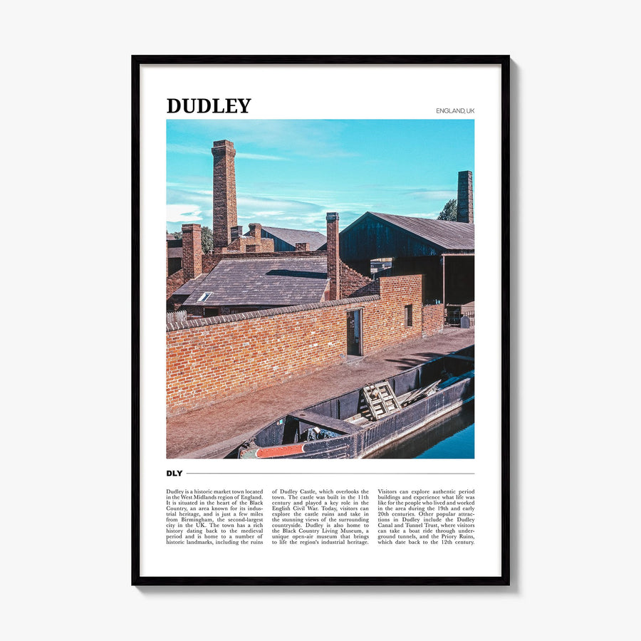 Dudley Travel Poster, framed poster mockup