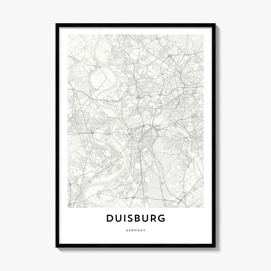 Duisburg Map Poster, framed poster mockup