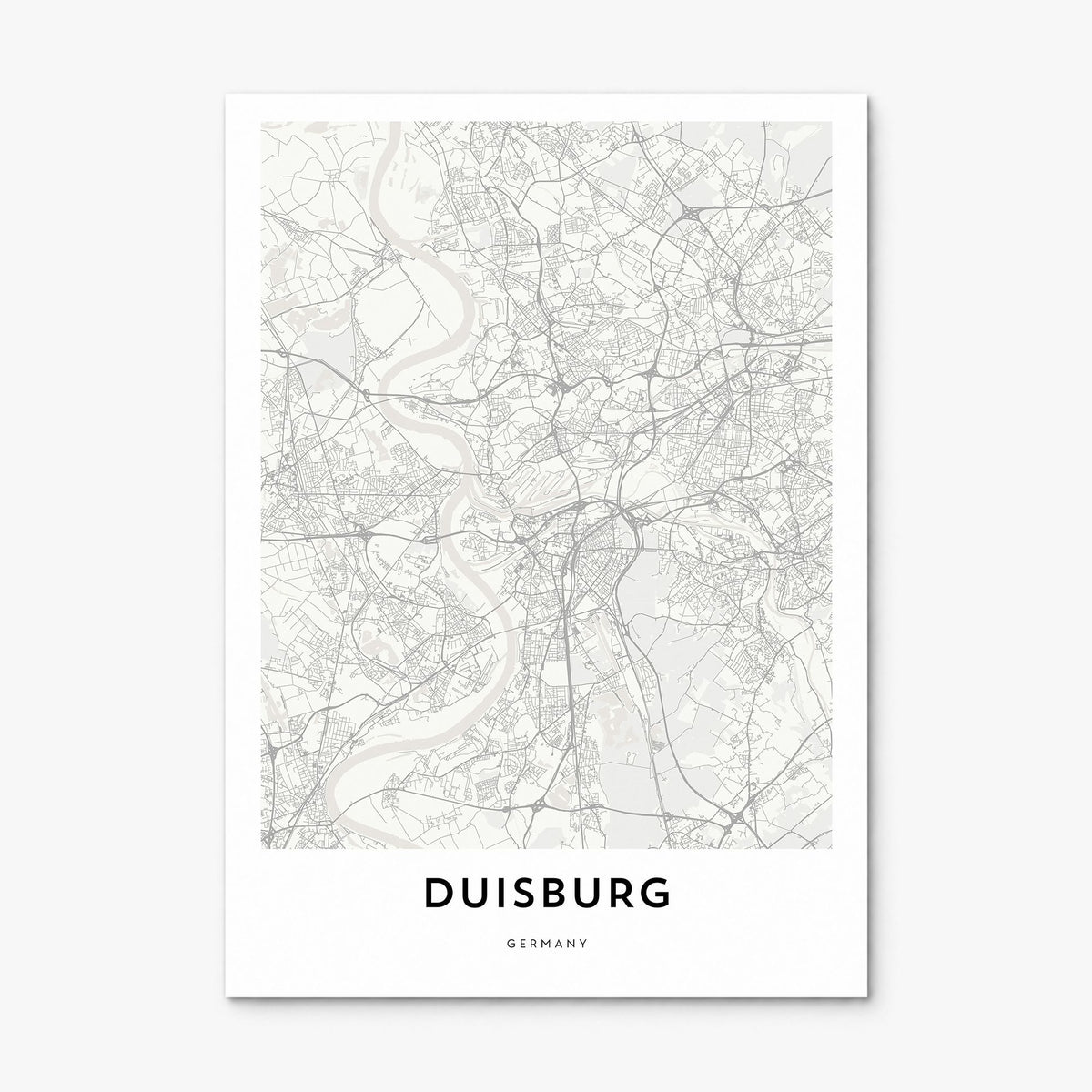 Duisburg Map Poster, print only (unframed)