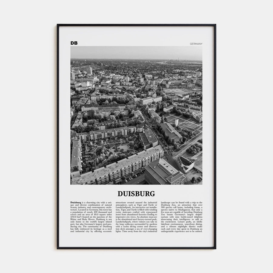 Duisburg Poster None / 8x12 in Nbourhood Travel B&W Poster