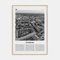 Duisburg Poster Natural Wood / 8x12 in Nbourhood Travel B&W Poster