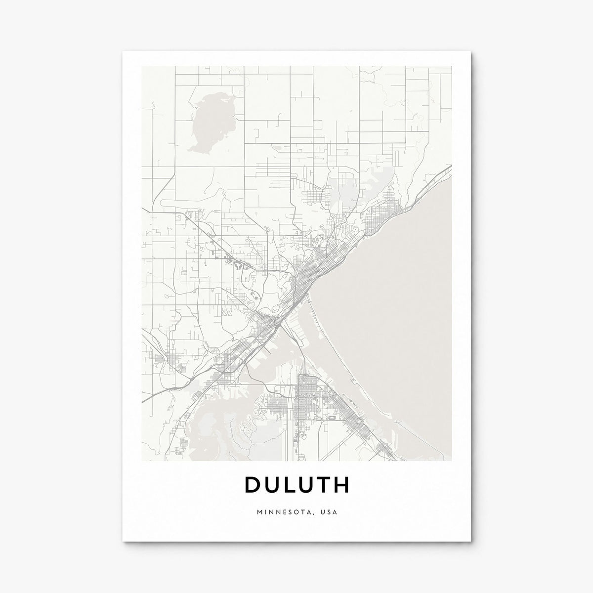 Duluth Map Poster, print only (unframed)