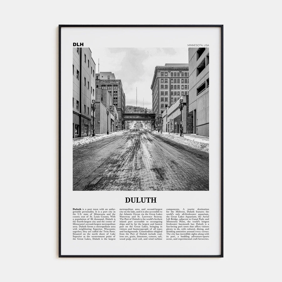 Duluth Poster None / 8x12 in Nbourhood Travel B&W Poster