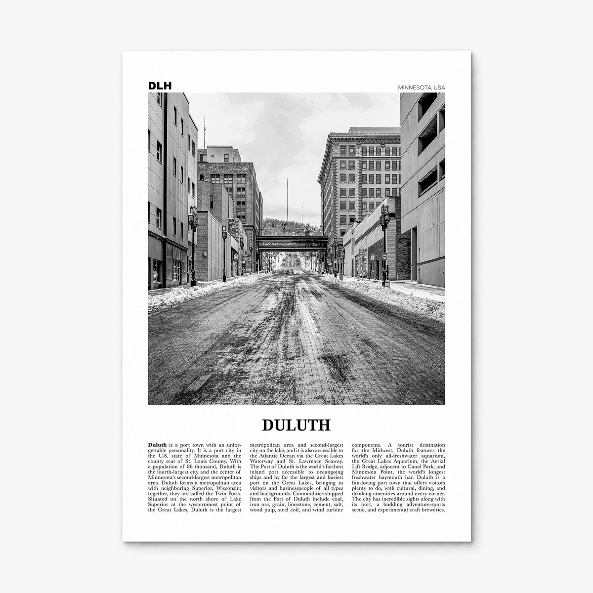 Duluth Newspaper Poster, print only (unframed)