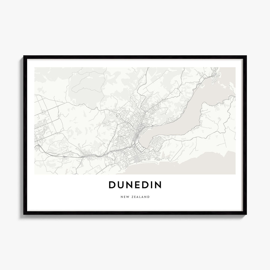 Dunedin Map Poster, framed poster mockup