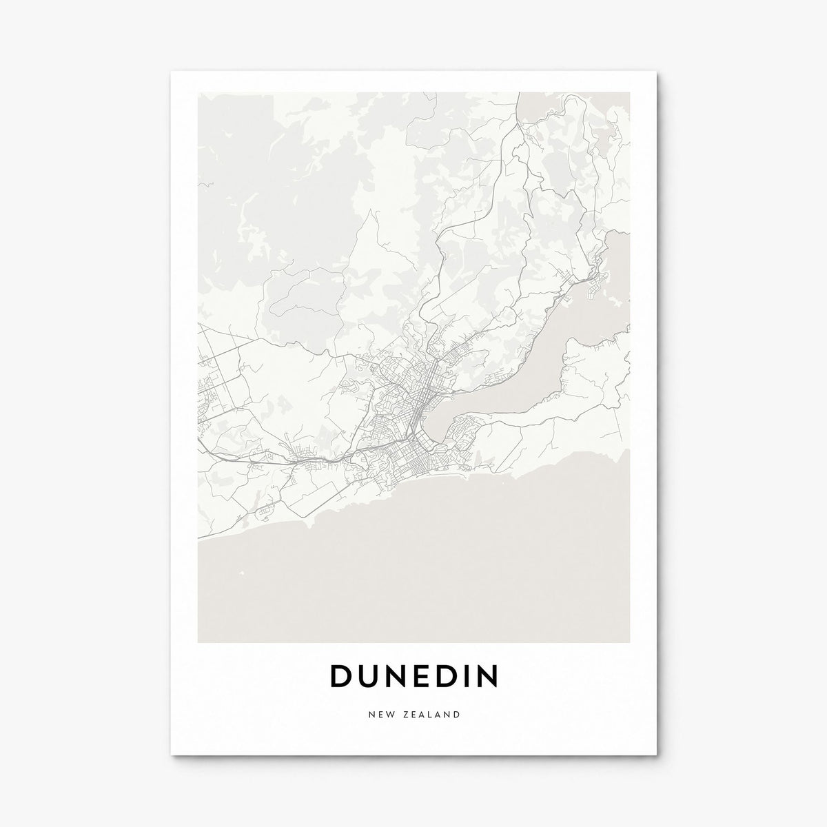 Dunedin Map Poster, print only (unframed)
