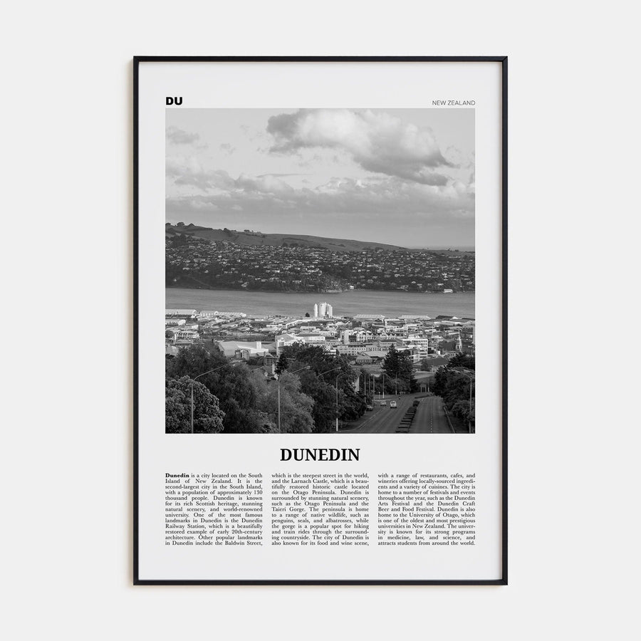 Dunedin Poster None / 8x12 in Nbourhood Travel B&W Poster