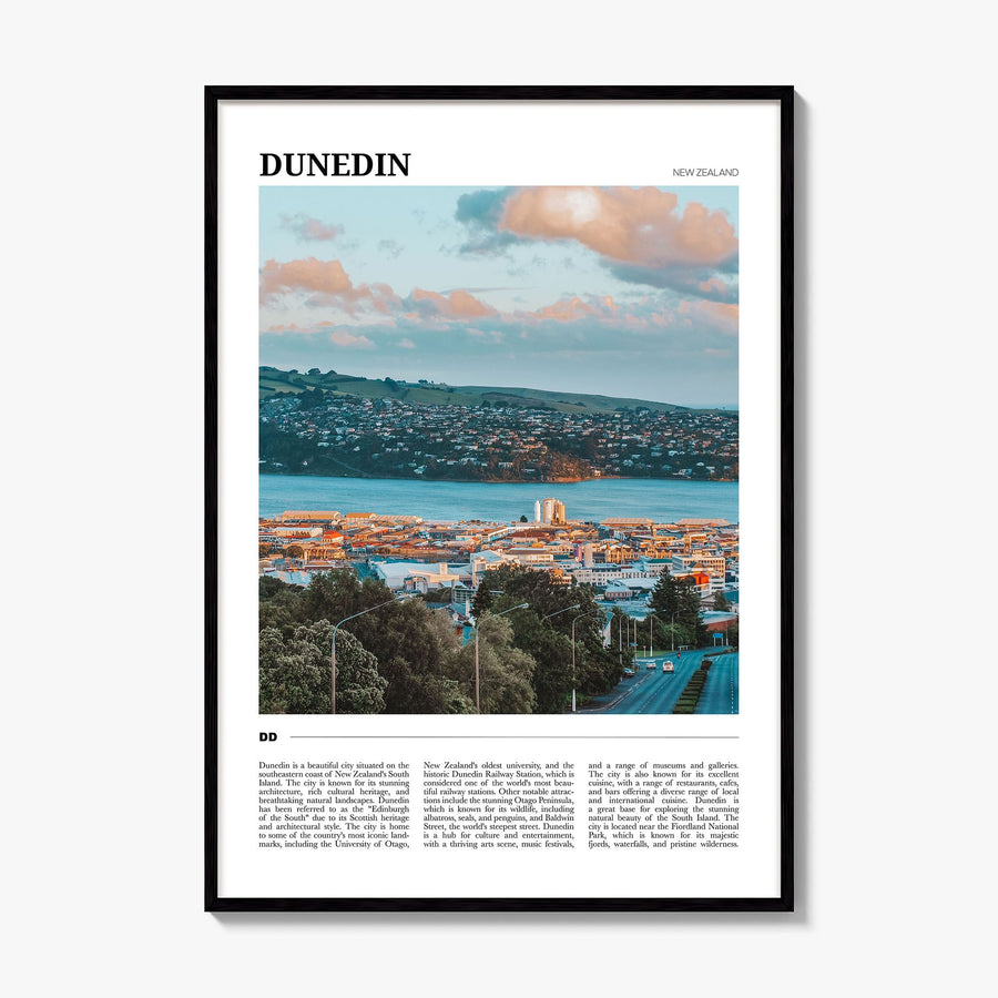 Dunedin Travel No 1 Poster, framed poster mockup