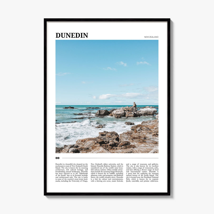 Dunedin Travel No 2 Poster, framed poster mockup