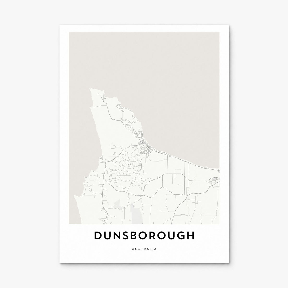 Dunsborough Map Poster, print only (unframed)