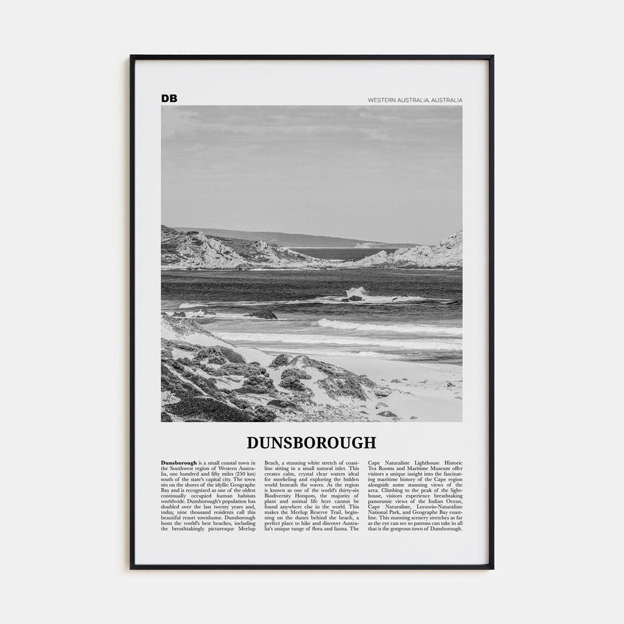 Dunsborough Poster None / 8x12 in Nbourhood Travel B&W Poster