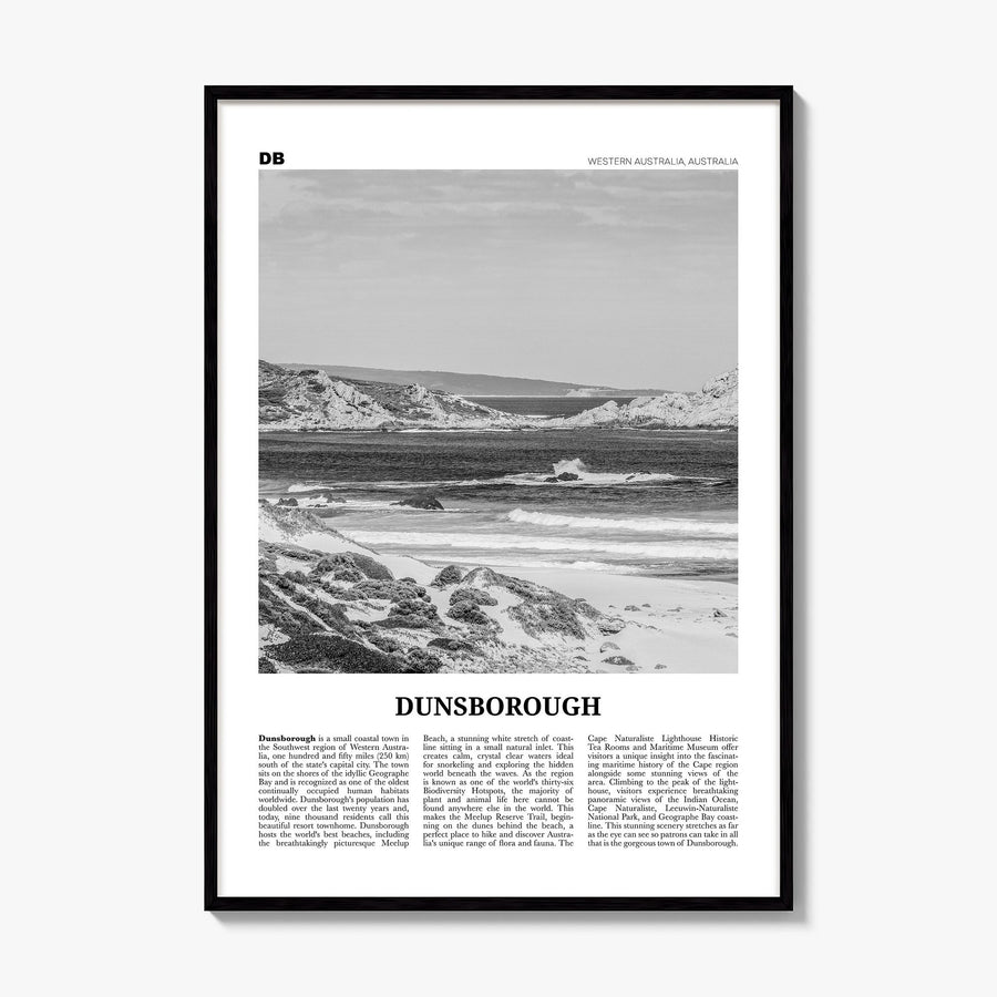 Dunsborough Newspaper Poster, framed poster mockup