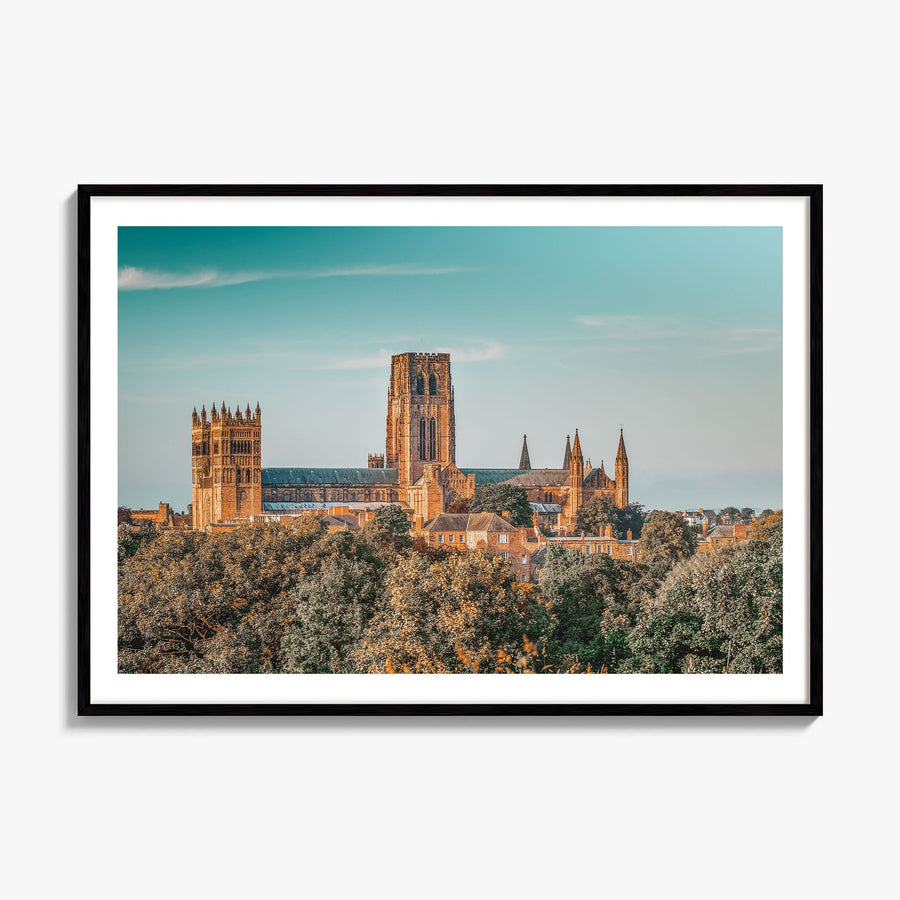 Durham, England Photo Poster, framed poster mockup, white border