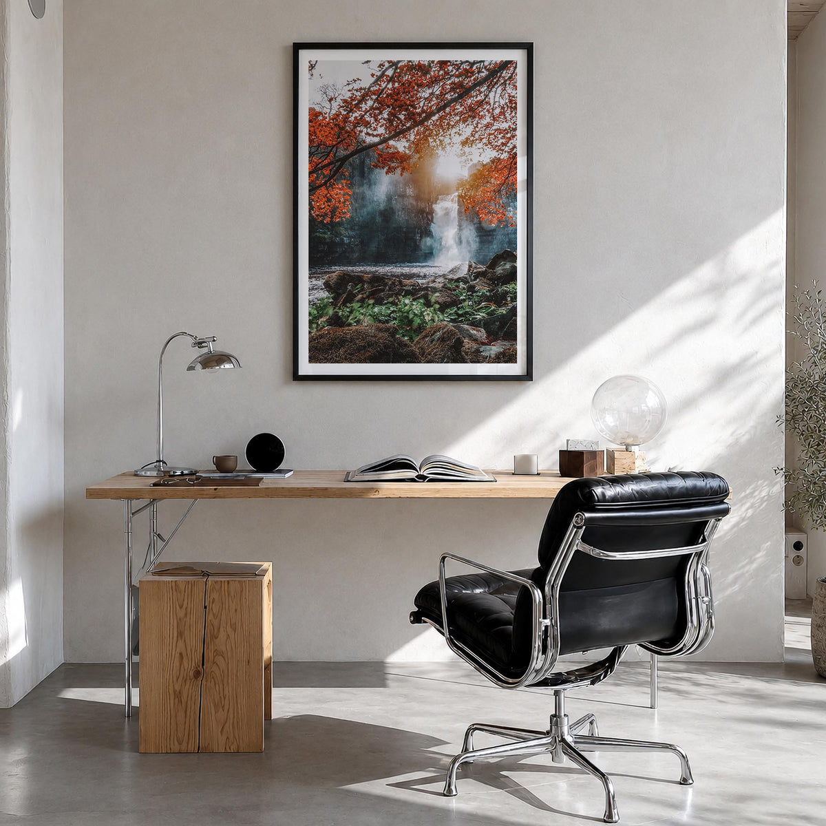 Durham, England no. 2 colorful photo poster of United Kingdom – vertical wall art in black wood frame with white border, hang