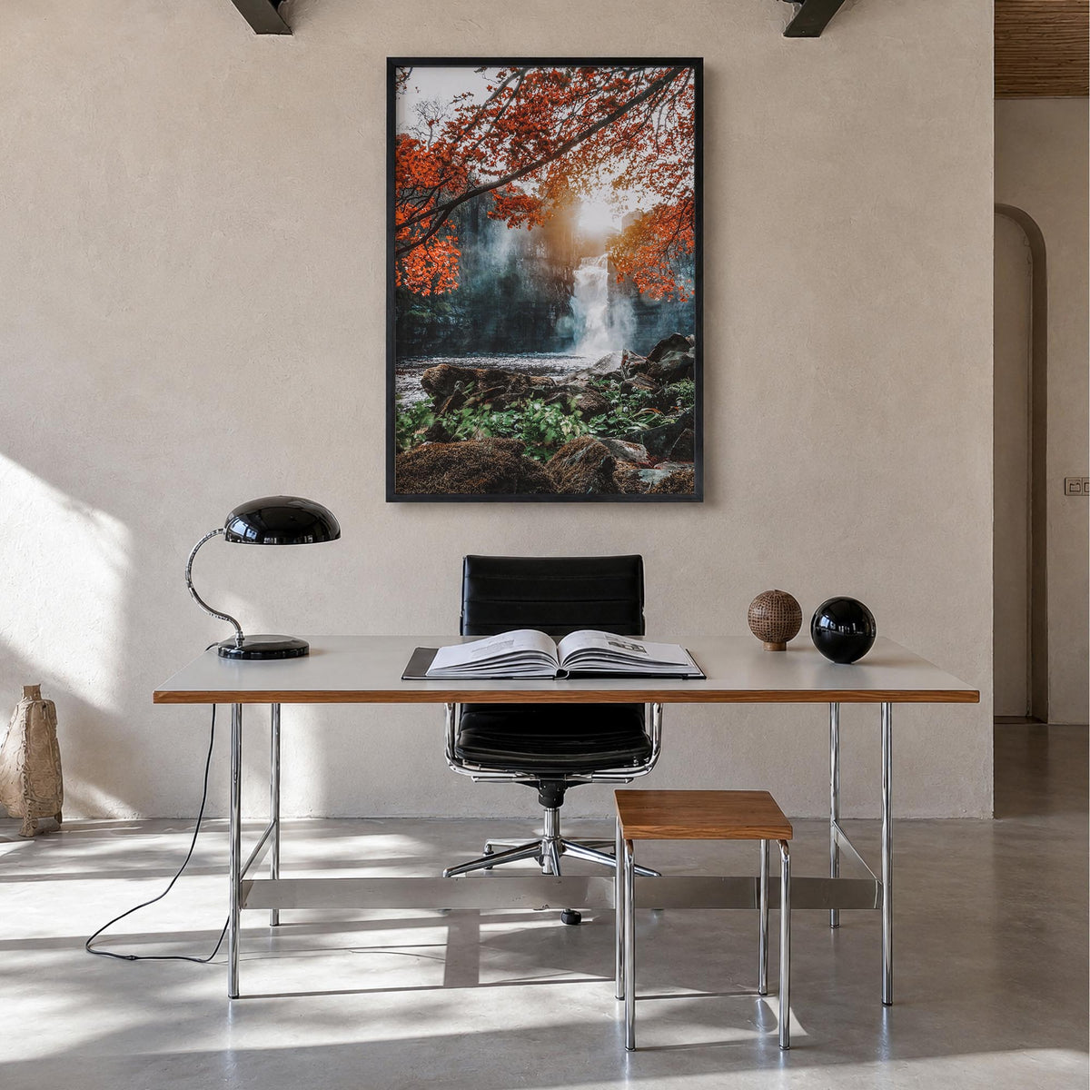Durham, England no. 2 colorful photo poster of United Kingdom – vertical wall art in black wood frame, hanging on wall