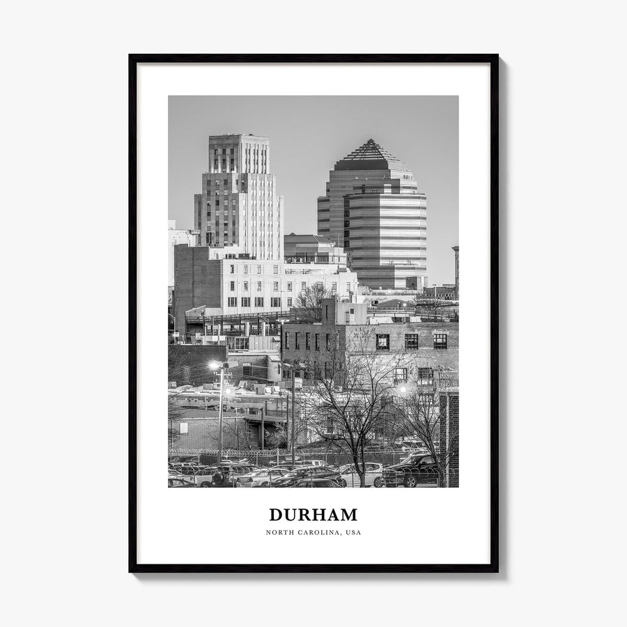 Durham, North Carolina Classic Poster, framed poster mockup