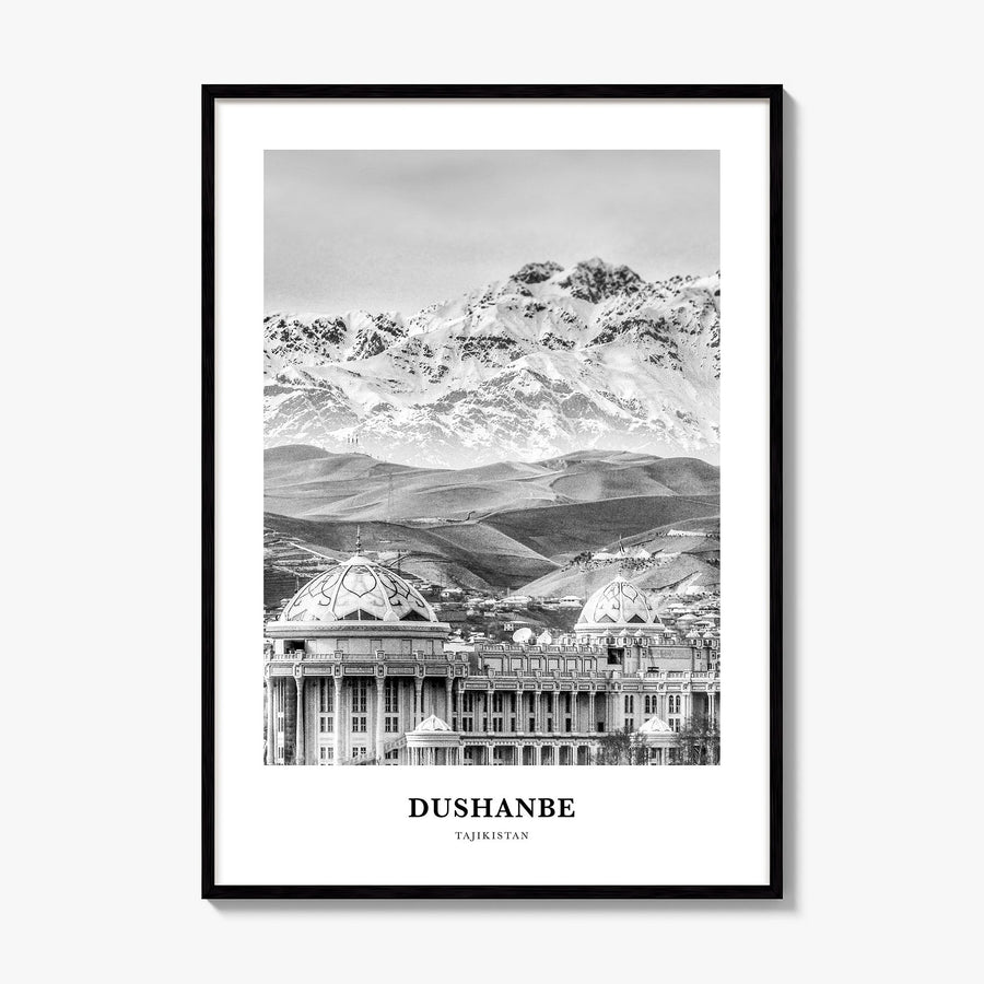 Dushanbe Classic Poster, framed poster mockup