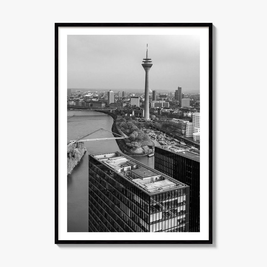 Düsseldorf Photo Poster, framed poster mockup, white border