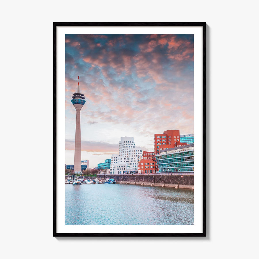 Düsseldorf Photo Poster, framed poster mockup, white border
