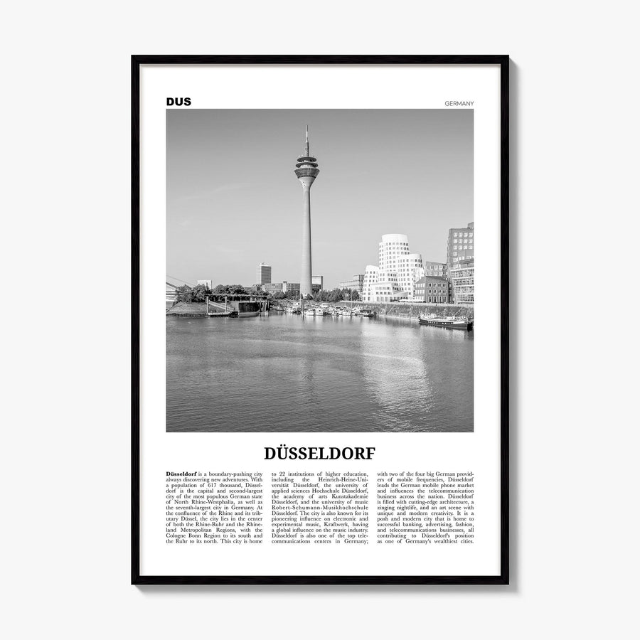 Düsseldorf Newspaper No 1 Poster, framed poster mockup