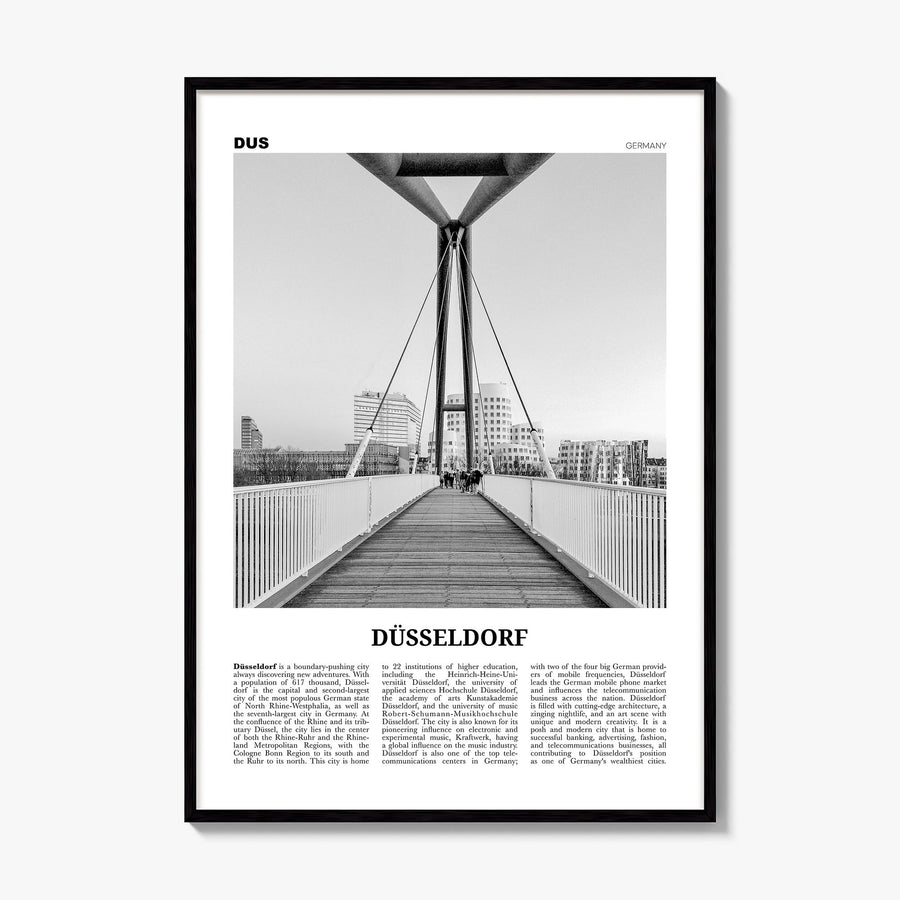 Düsseldorf Newspaper No 2 Poster, framed poster mockup