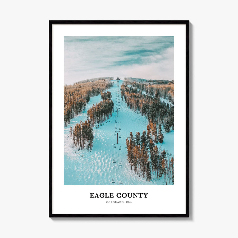 Eagle County Classic Poster, framed poster mockup