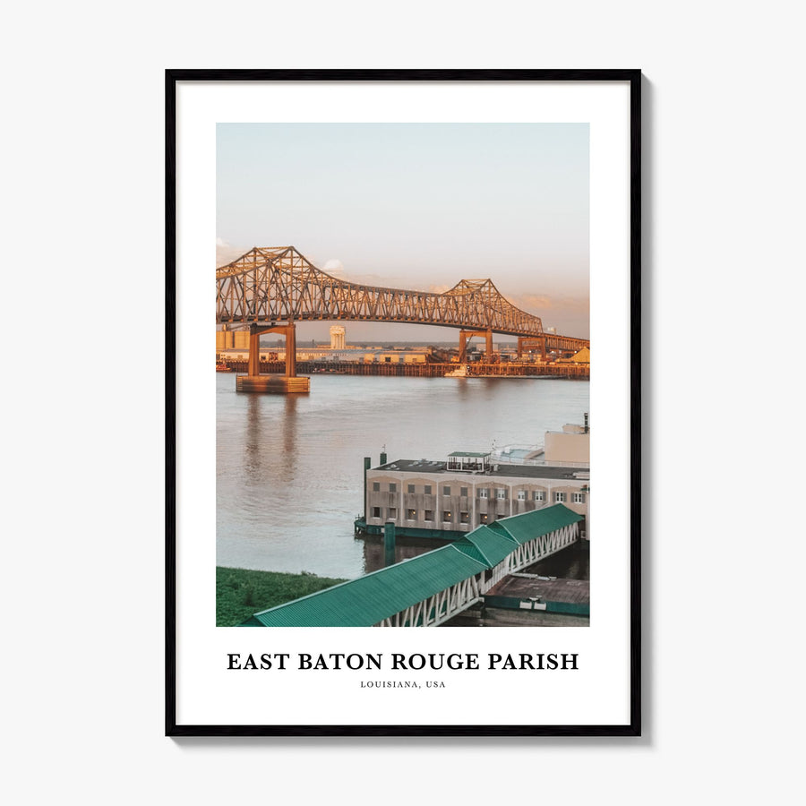 East Baton Rouge Parish Classic Poster, framed poster mockup