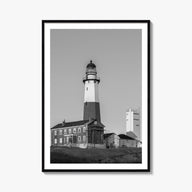 East Hampton black & white photo poster of New York, USA – vertical wall art, unframed print shown in interior mockup