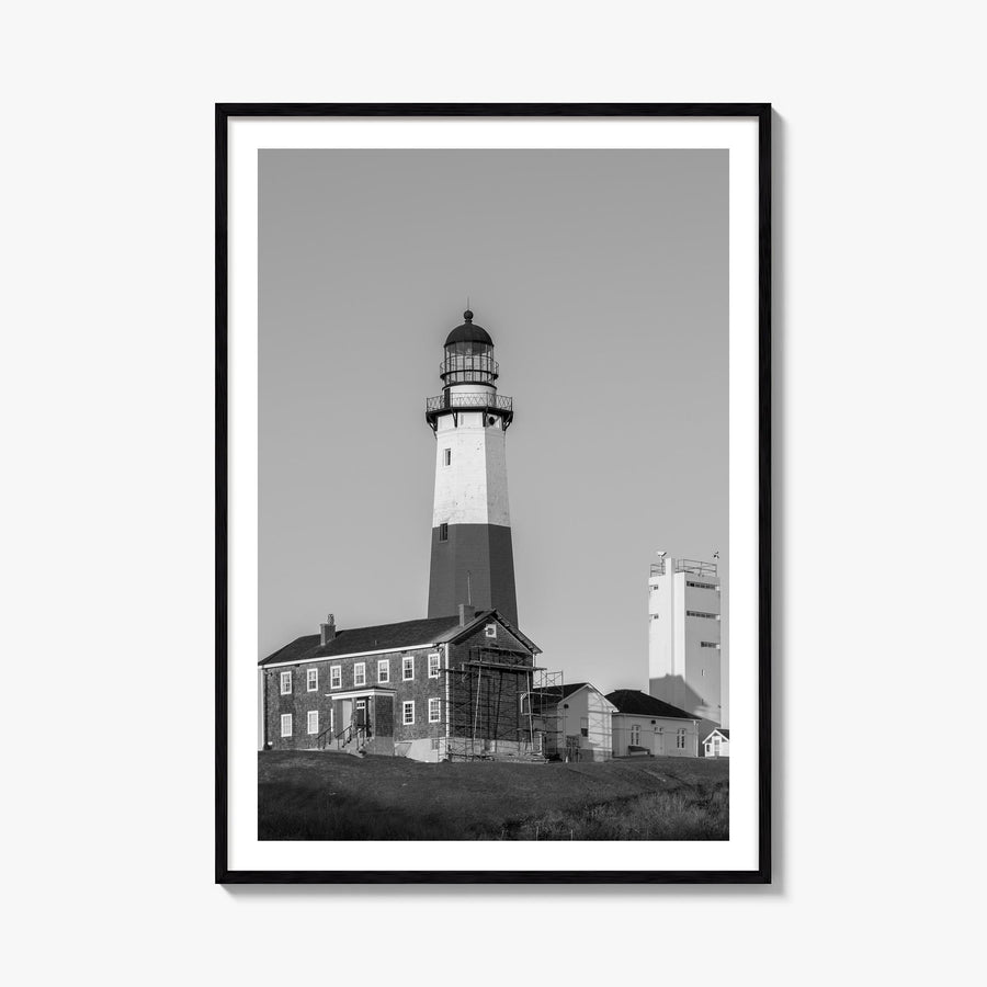 East Hampton black & white photo poster of New York, USA – vertical wall art, unframed print shown in interior mockup
