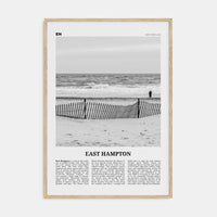 East Hampton Poster Natural Wood / 8x12 in Nbourhood Travel B&W Poster