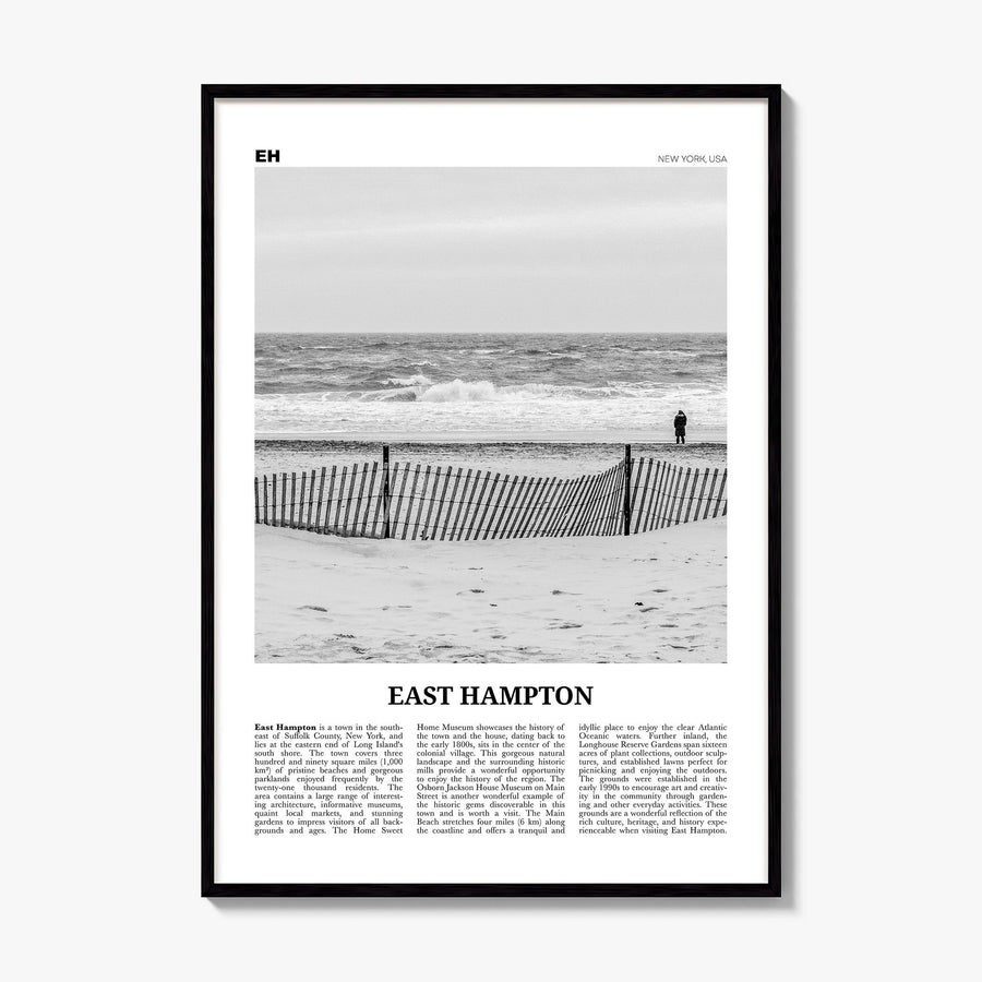 East Hampton Newspaper Poster, framed poster mockup