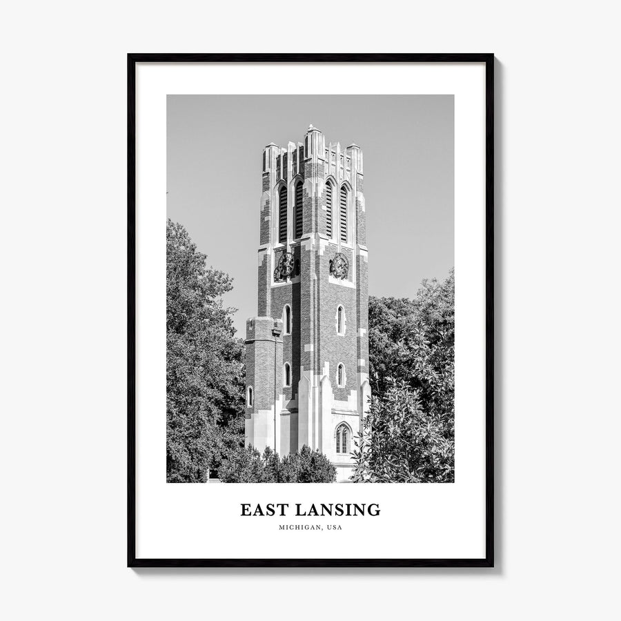 East Lansing Classic Poster, framed poster mockup