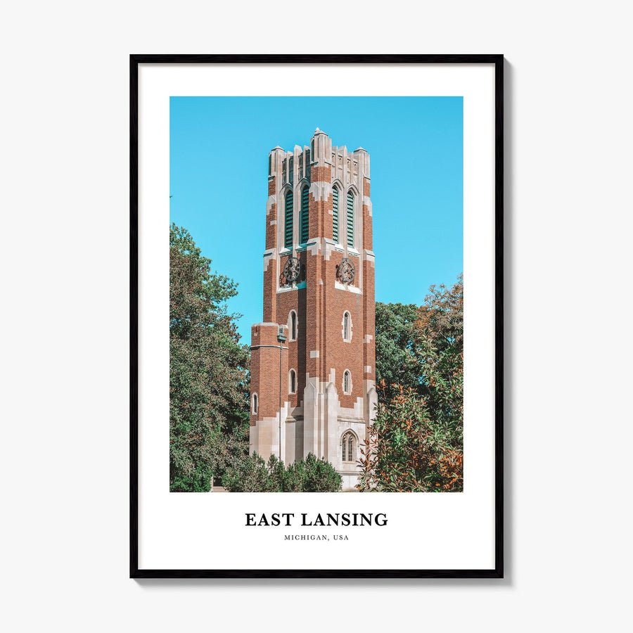 East Lansing Classic Poster, framed poster mockup