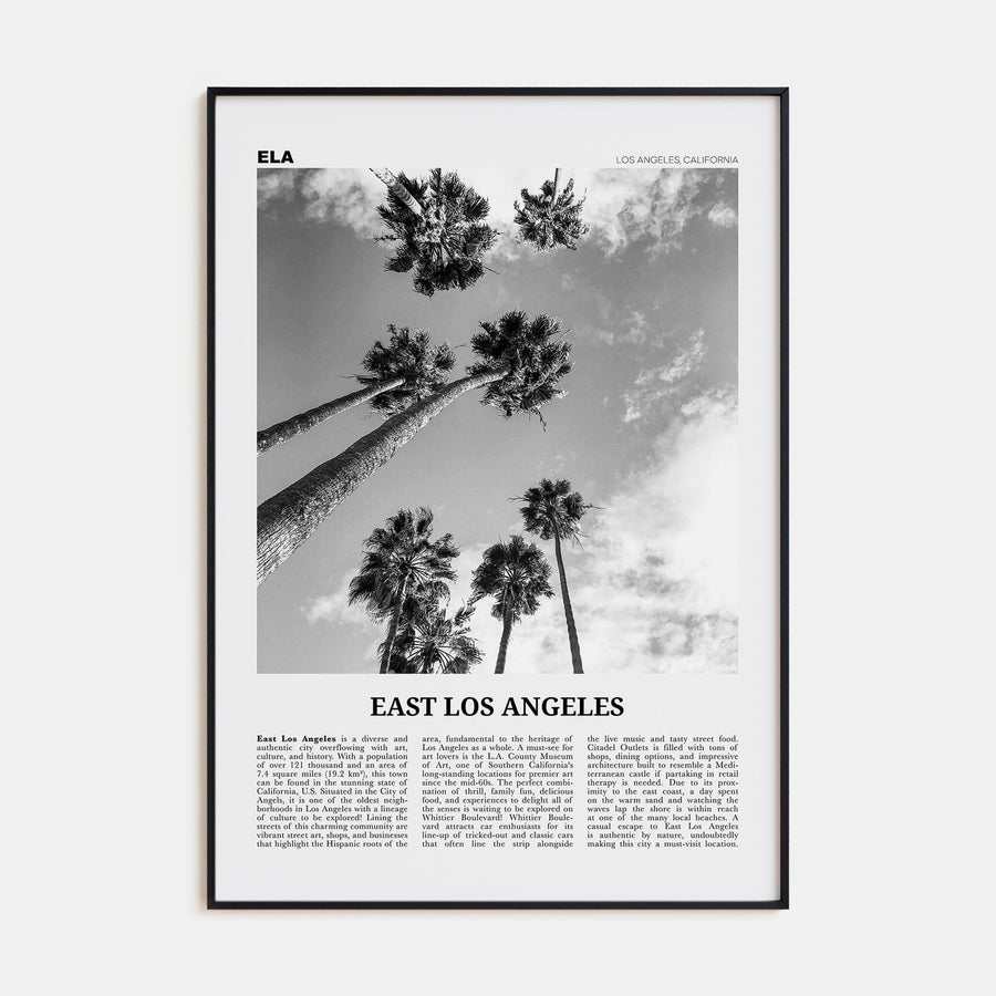 East Los Angeles Poster None / 8x12 in Nbourhood Travel B&W Poster