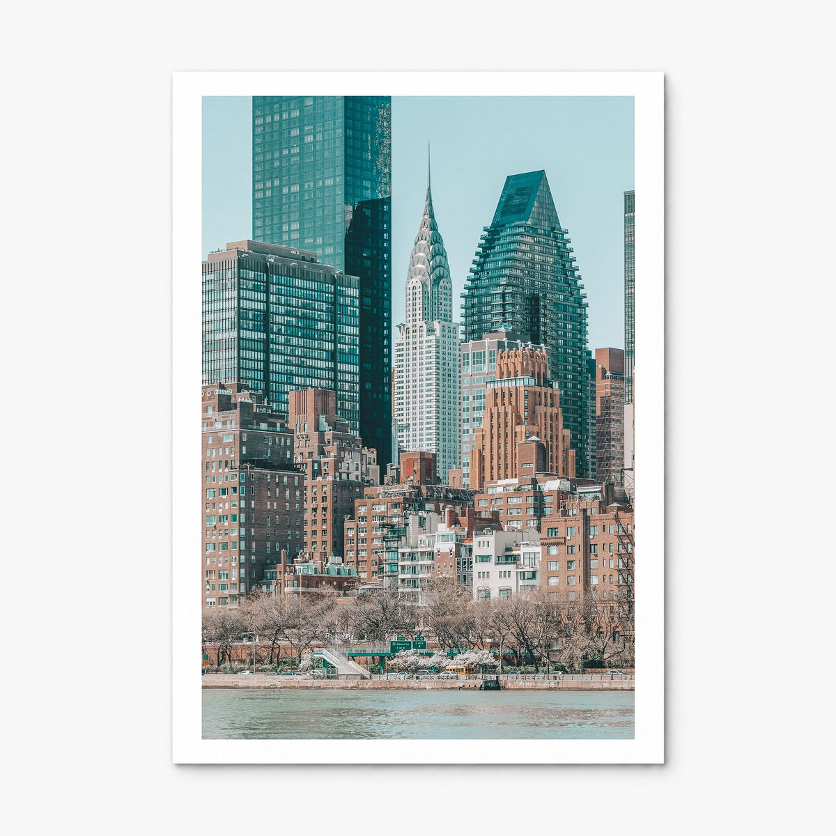 Roosevelt Island, New York City Photo Poster, print only (unframed), white border