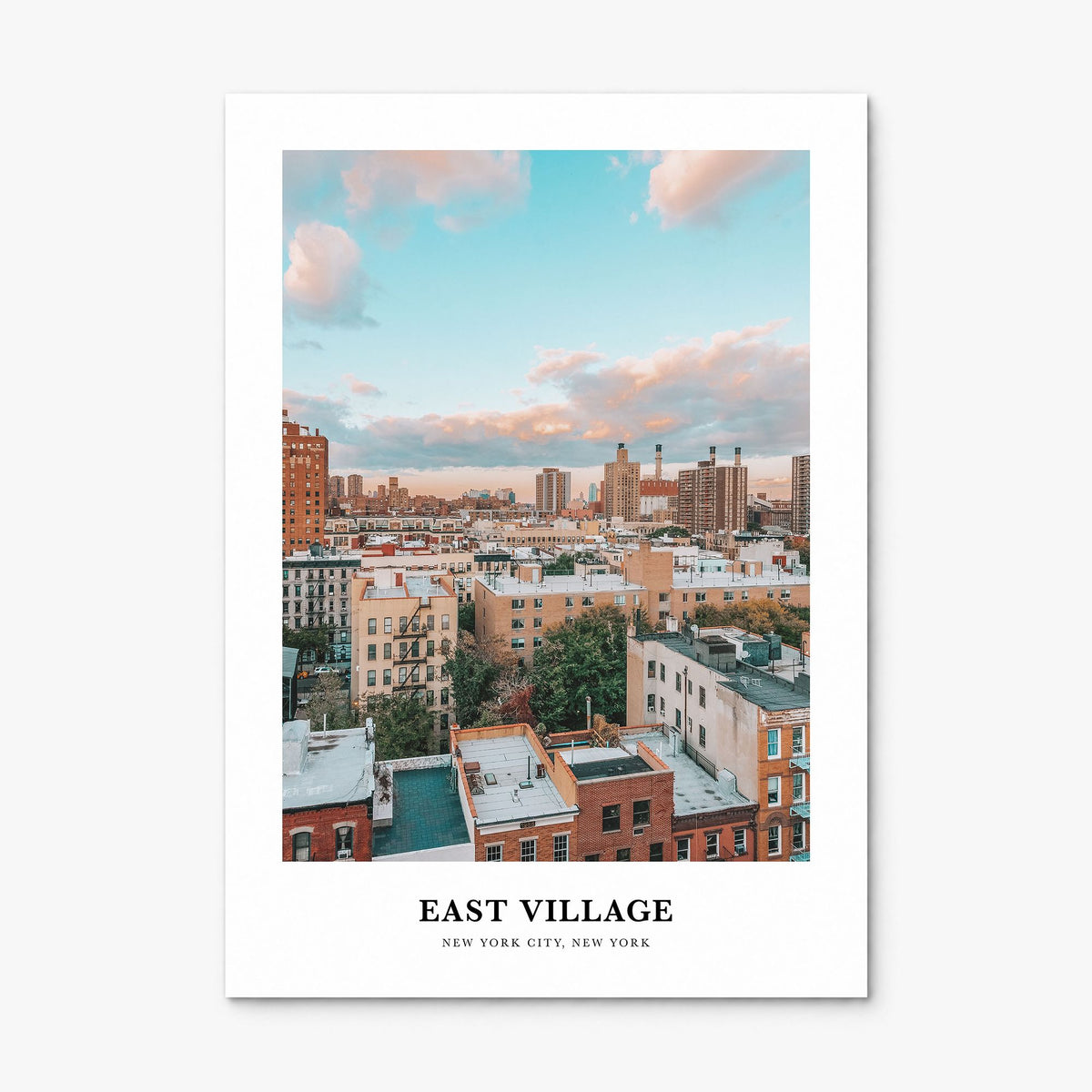 East Village, New York Classic Poster, print only (unframed)