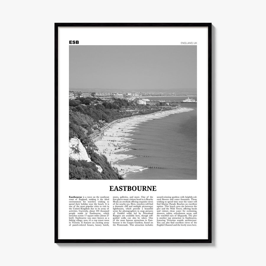 Eastbourne Newspaper Poster, framed poster mockup