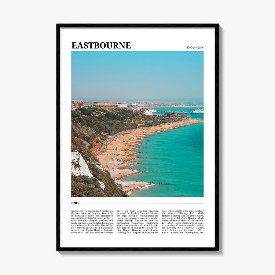 Eastbourne Travel Poster, framed poster mockup