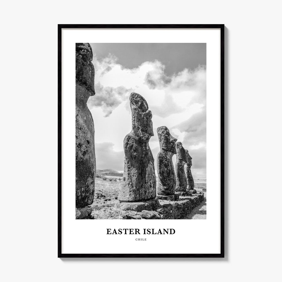 Easter Island Classic Poster, framed poster mockup