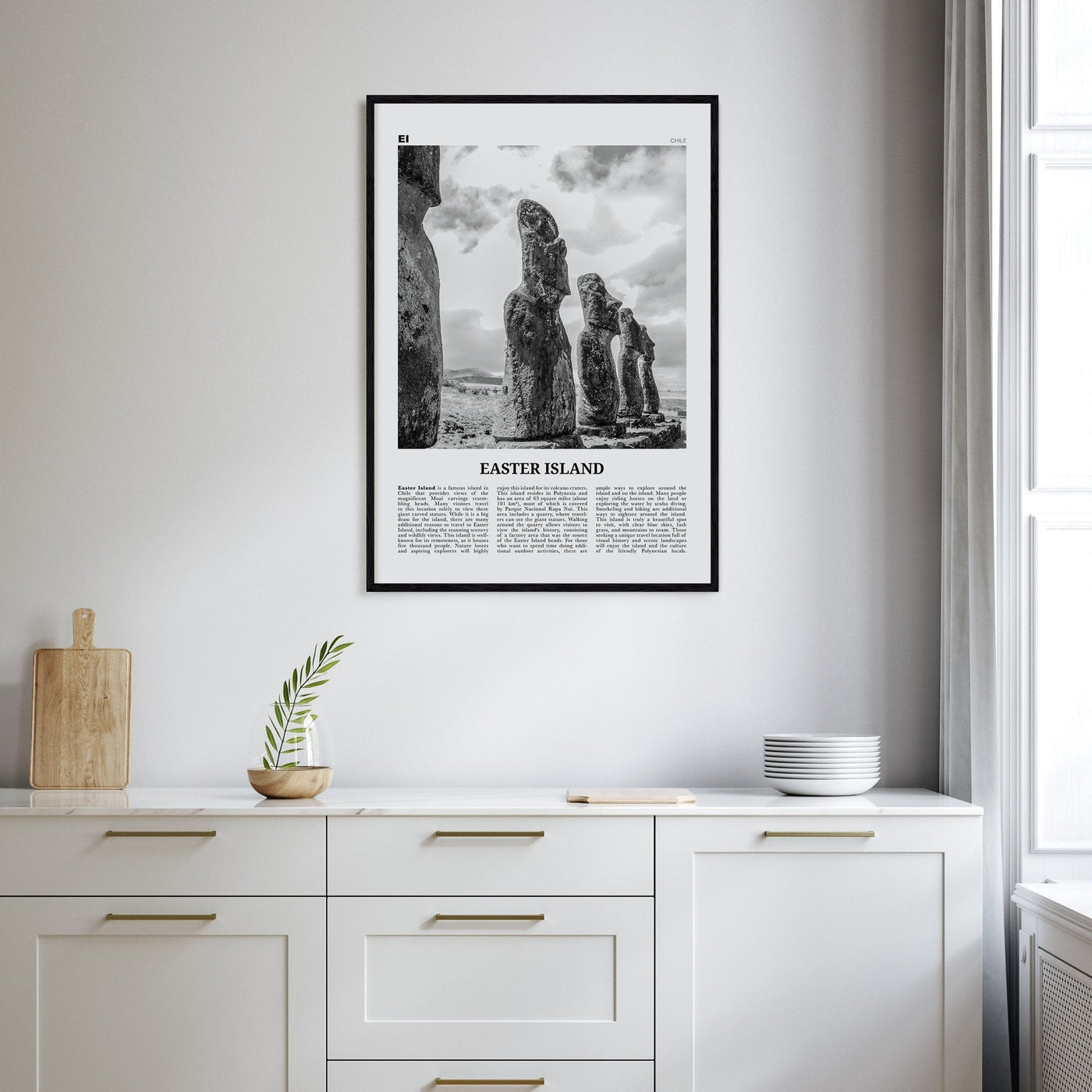 Easter Island Poster Nbourhood Travel B&W Poster