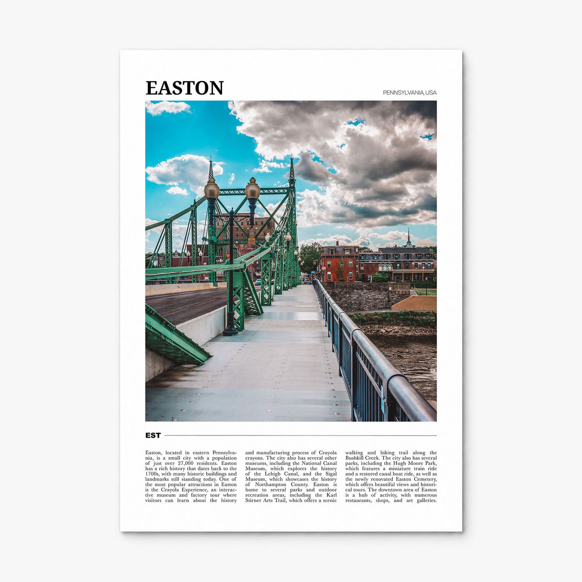 Easton Travel Poster, print only (unframed)