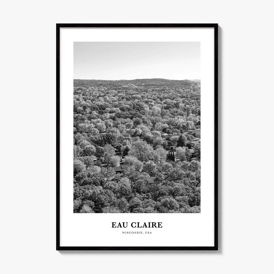 Eau Claire Classic Poster, framed poster mockup
