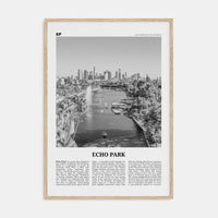 Echo Park No 1 Poster Natural Wood / 8x12 in Nbourhood Travel B&W Poster