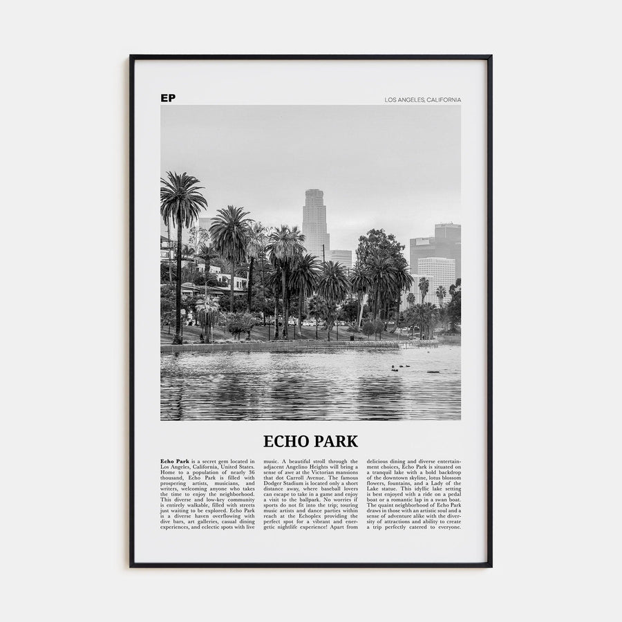 Echo Park No 2 Poster None / 8x12 in Nbourhood Travel B&W Poster