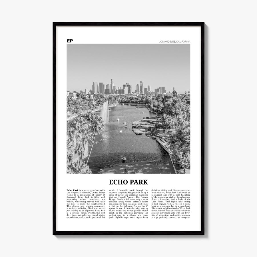 Echo Park Newspaper No 1 Poster, framed poster mockup